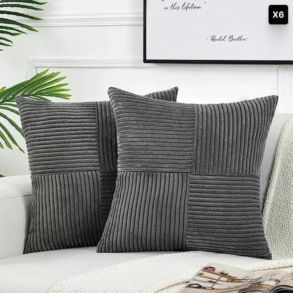 Corduroy Cushion Cover – Soft Ribbed Texture – Hidden Zip