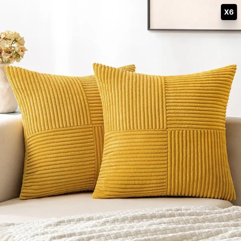 Corduroy Cushion Cover – Soft Ribbed Texture – Hidden Zip