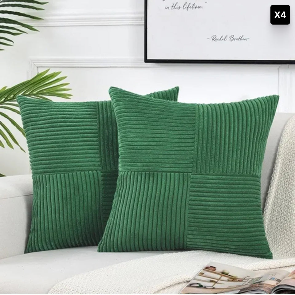 Corduroy Cushion Cover – Soft Ribbed Texture – Hidden Zip