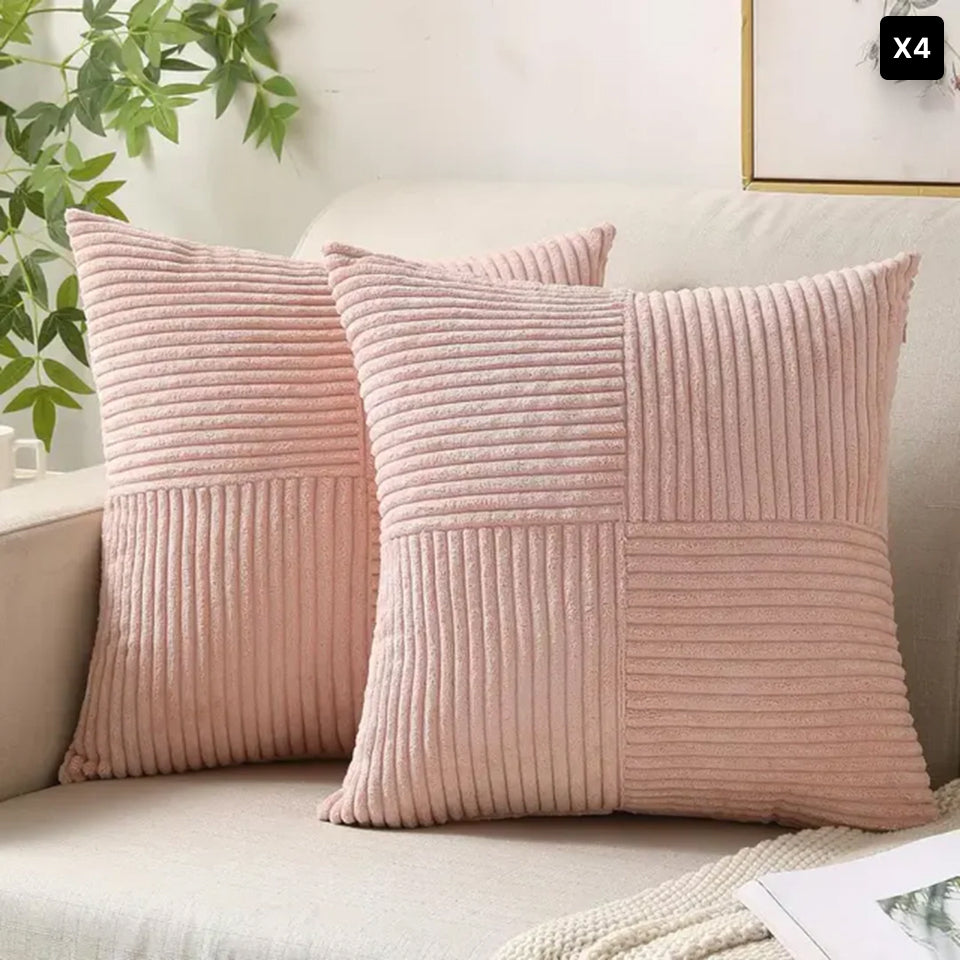 Corduroy Cushion Cover – Soft Ribbed Texture – Hidden Zip