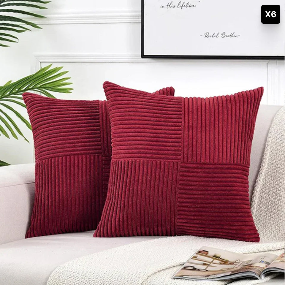 Corduroy Cushion Cover – Soft Ribbed Texture – Hidden Zip