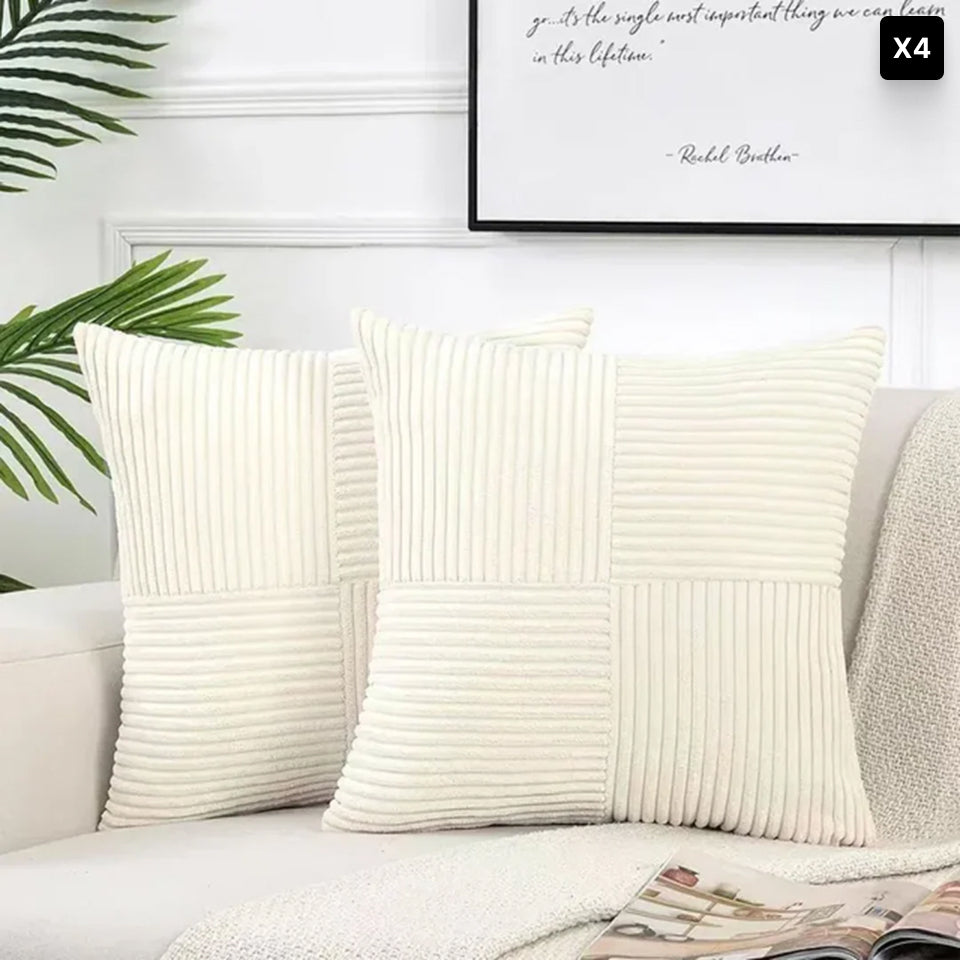 Corduroy Cushion Cover – Soft Ribbed Texture – Hidden Zip