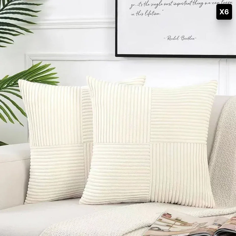 Corduroy Cushion Cover – Soft Ribbed Texture – Hidden Zip