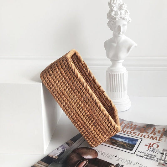 Woven Rattan Storage Basket Handwoven For Home